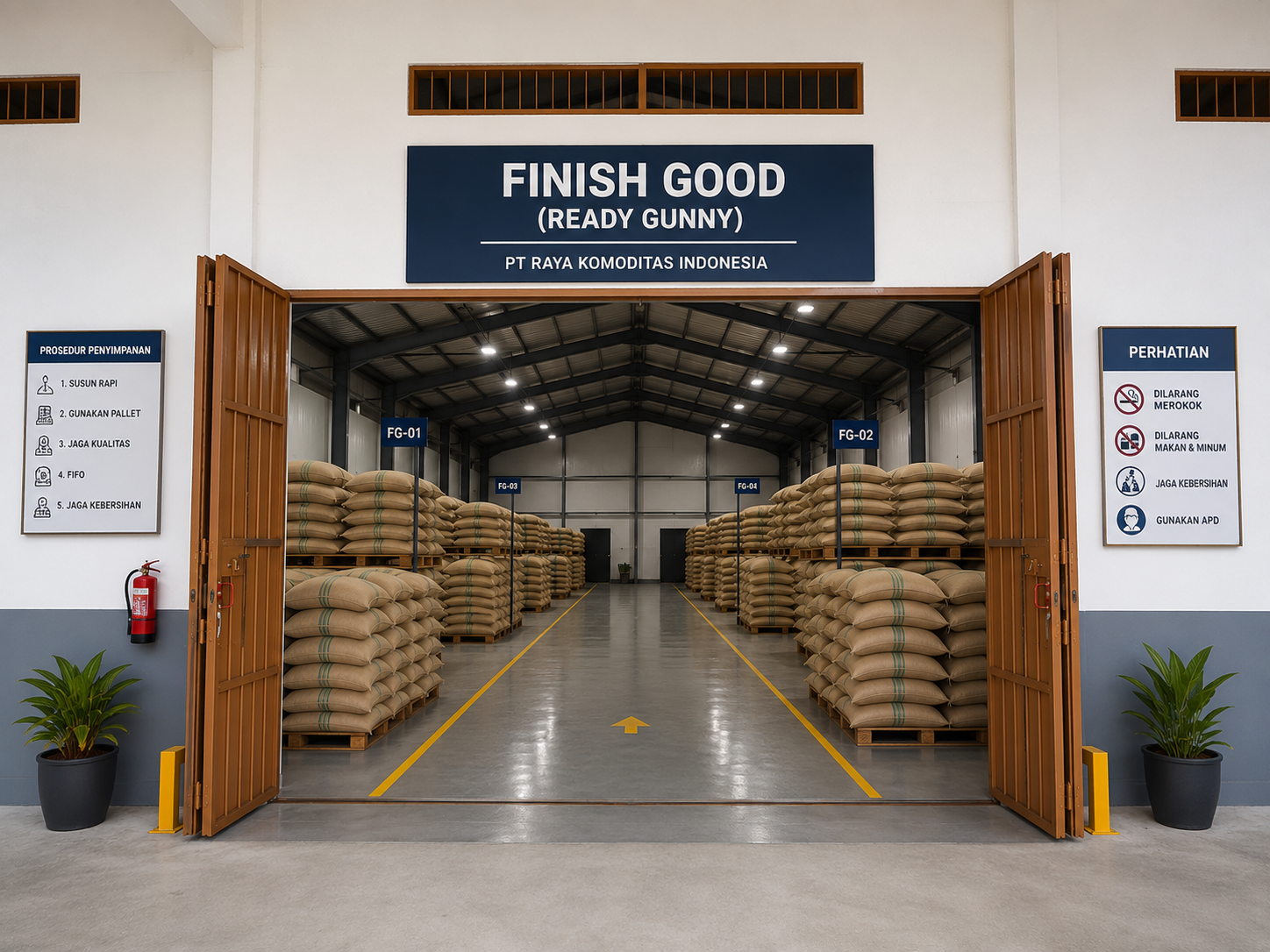 Finish Good area at Kolaka warehouse